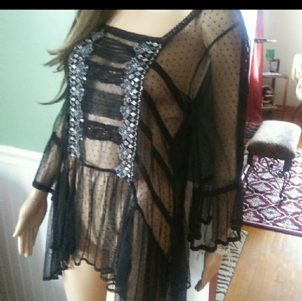 NWT. Free people black top sz XS - Picture 3 of 8